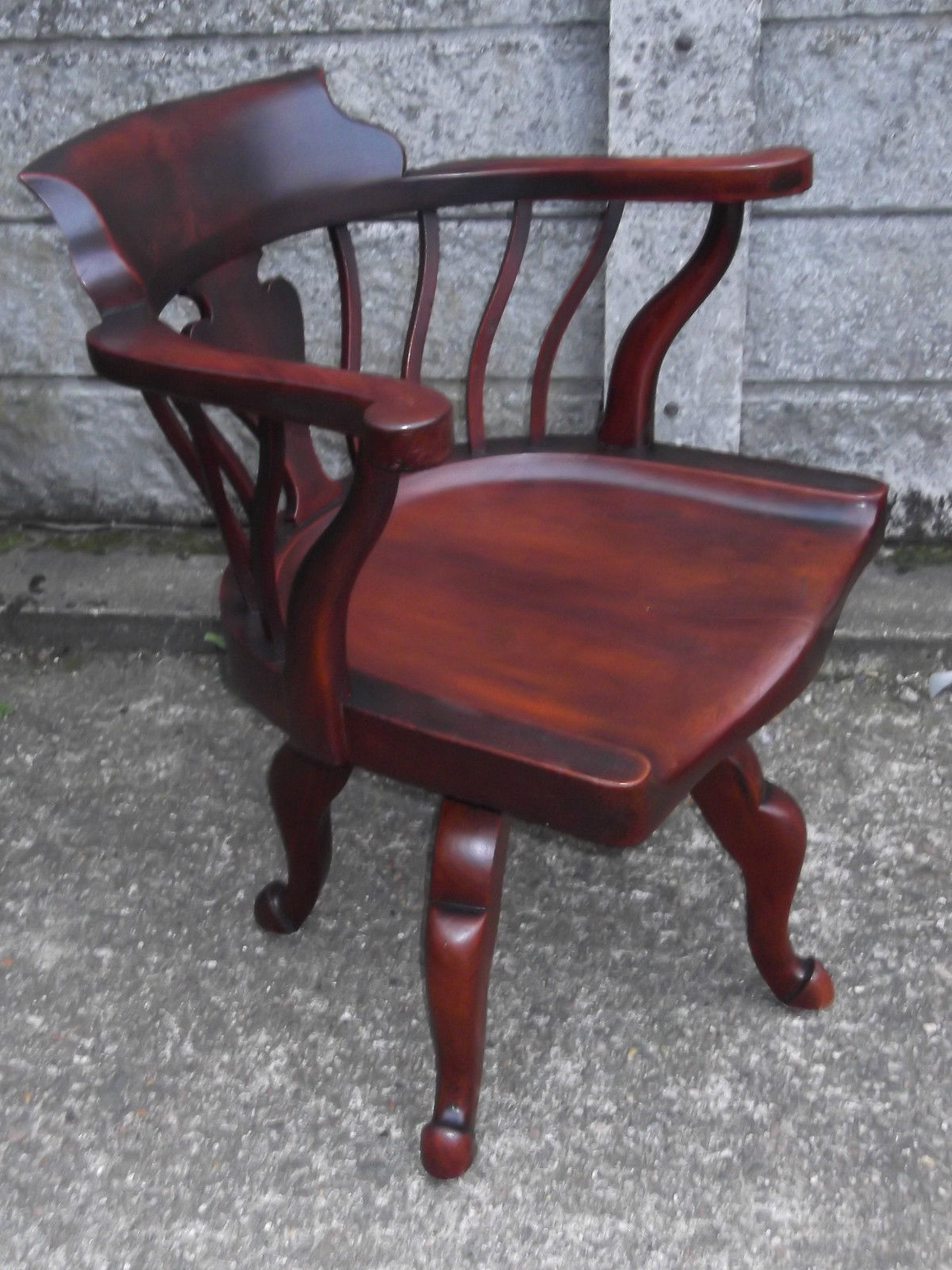 Antique Captains Chair Antique Furniture FINE-ANTIQUE-OFFICE-SWIVEL-CAPTAINS-CHAIR-VERY-CLEANCONDITION- - Antique Captains Chair Antique Furniture