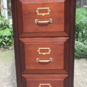 Outstanding Rare Arts Crafts 3 Drawer Mahogany Filing Cabinet