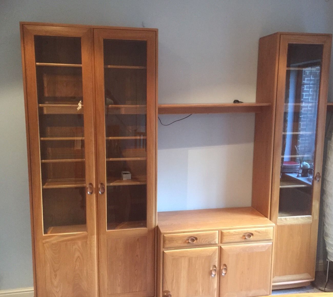 Rare Outstanding Modern Ercol Windsor Display Cabinet Cost 5000