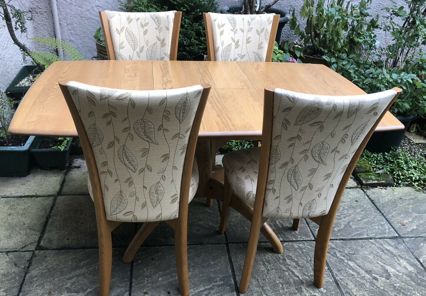 SUPERB SET OF 4 MODERN ERCOL HIGH BACK DINING CHAIRS, VERY CLEAN