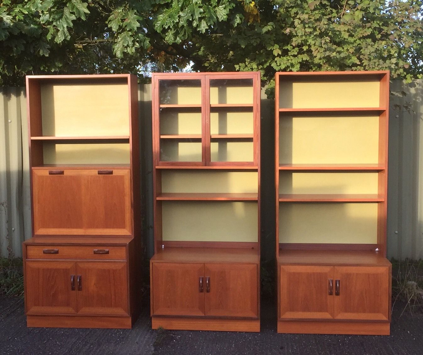 TALL RETRO TEAK G PLAN DISPLAY STANDS/BOOKCASES 3 ...