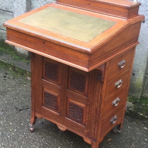 Very Rare Arts Crafts Golden Oak Davenport Desk Very Clean