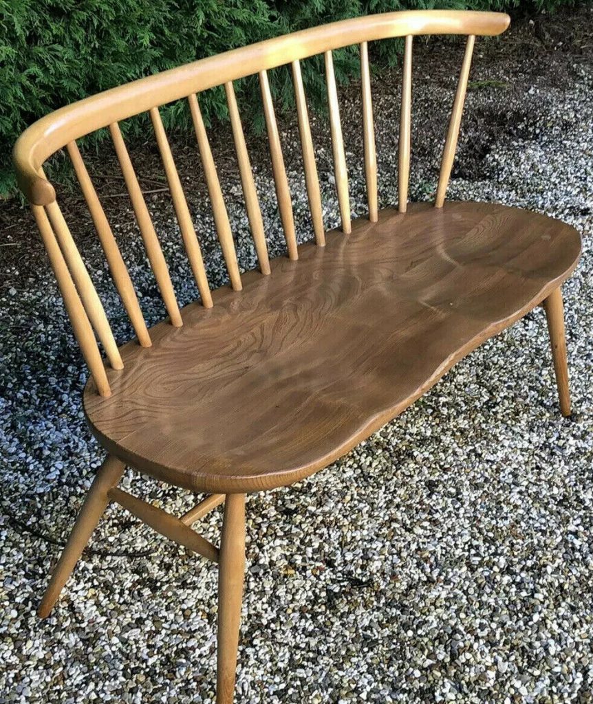 VERY RARE ERCOL LOVE SEAT BENCH MODEL 349 VERY CLEAN CONDITION WE